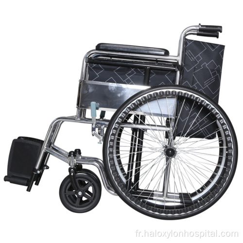 Dimensions de fauteuil roulant pliant prix bon marché du fauteuil roulant